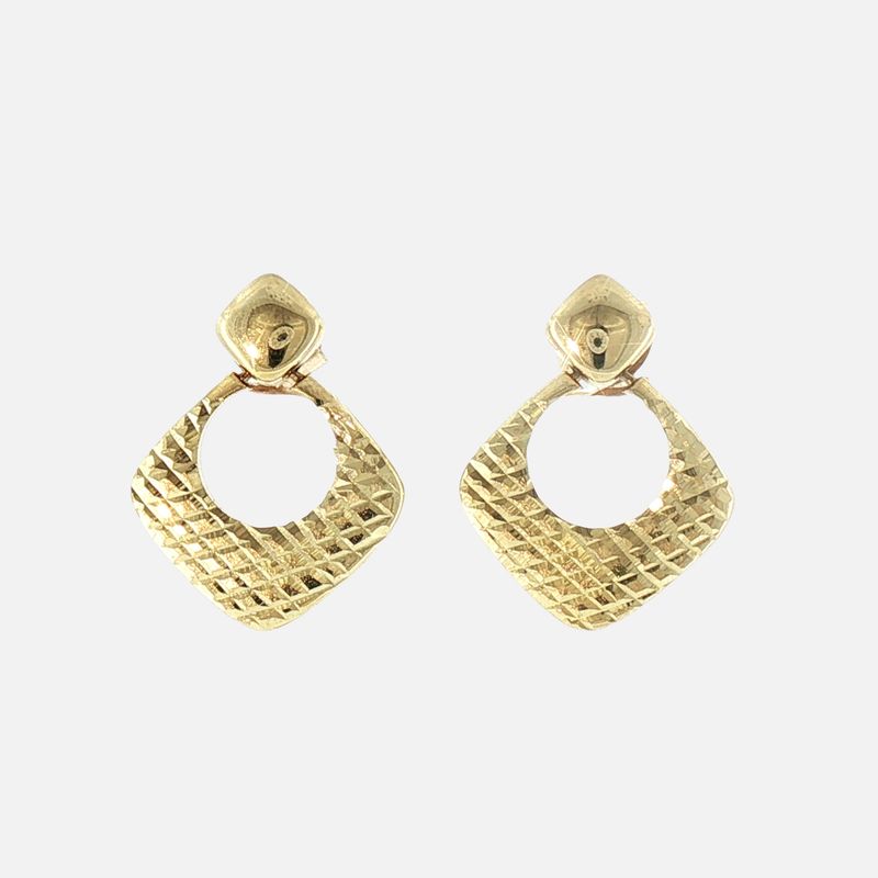 Aretes Rombo Relim. 14K 2.1g